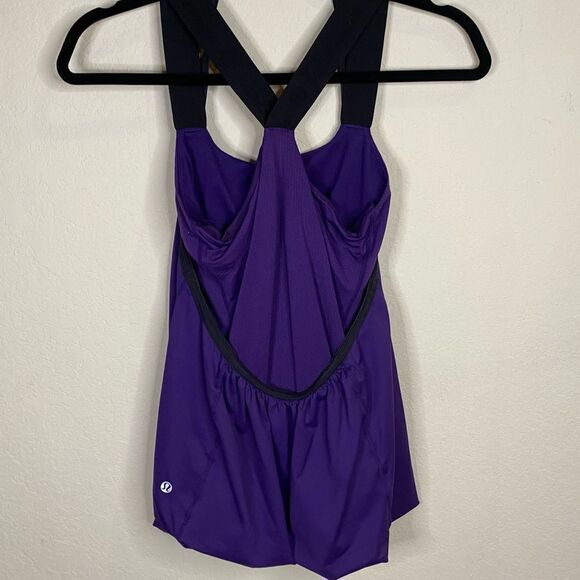 Lululemon NWOT Purple Double Racerback Blouson Tank Sz 4 - Picture 3 of 4